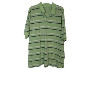 Green St. John's Bay Striped Polo Shirt